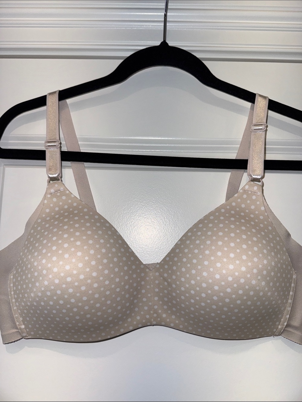 Warner's Beige Polka Dot T-Shirt Bra